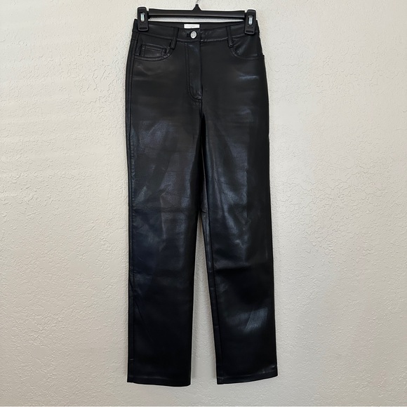 Wilfred Aritzia Melina Faux Leather Pant Black 00 - Picture 2 of 6